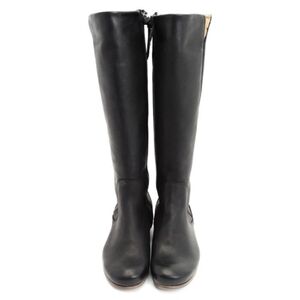 Black John Fluevog Knee High Leather Boots Size 7